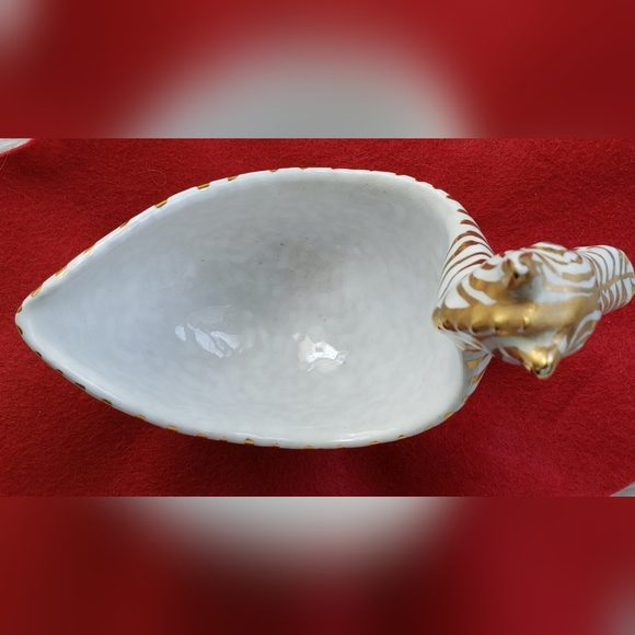 VINTAGE BITOSSI/ZEBRA BOWL/ITALY/GOLD ON WHITE - Picture 9 of 10
